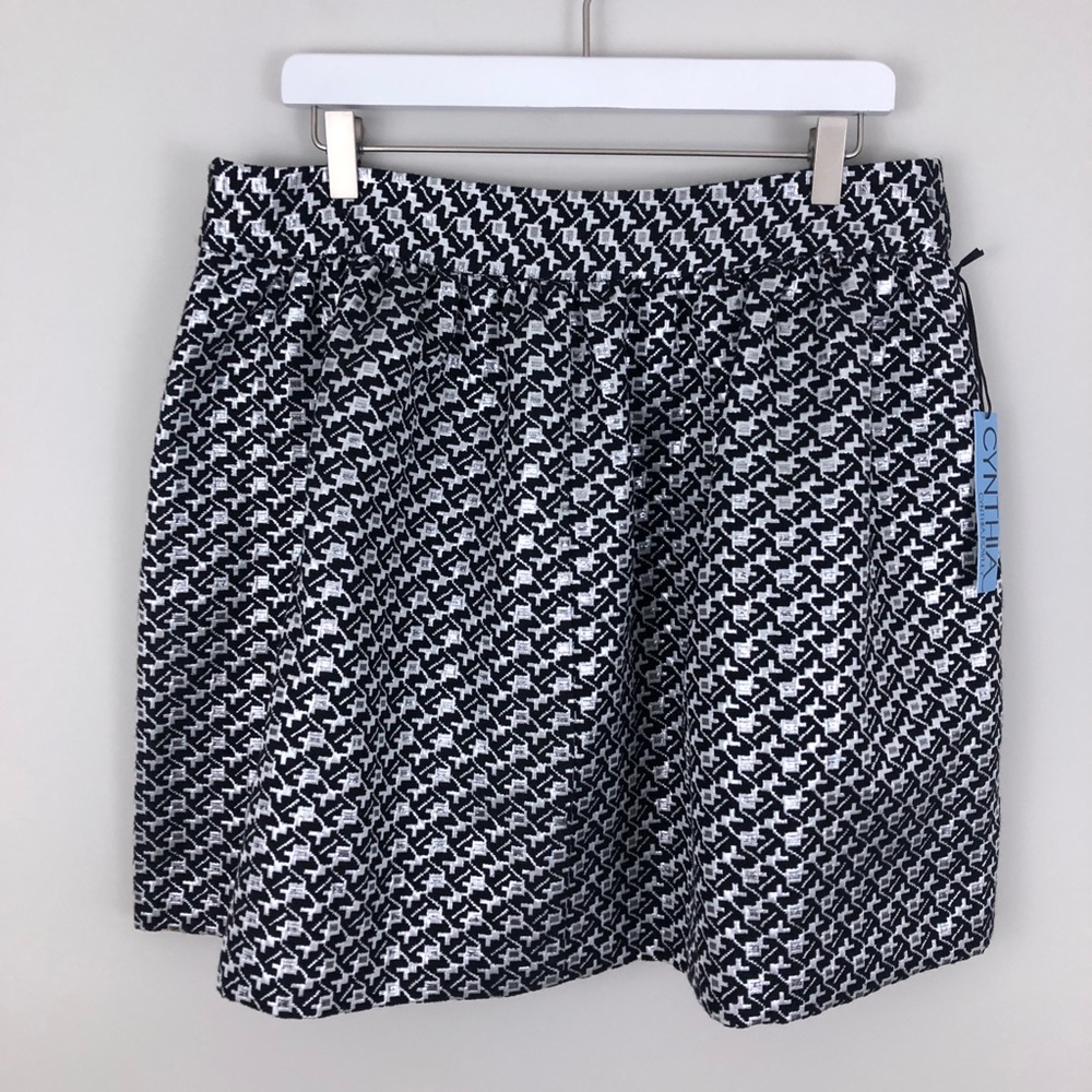 Cynthia Rowley Aline Mini Skirt Holiday Glam Print